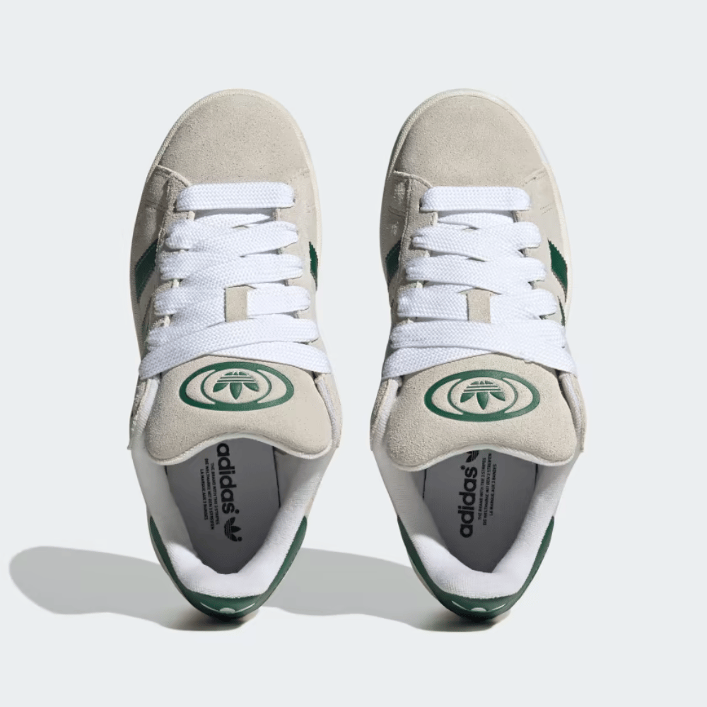 Campus 00s Crystal White Dark Green